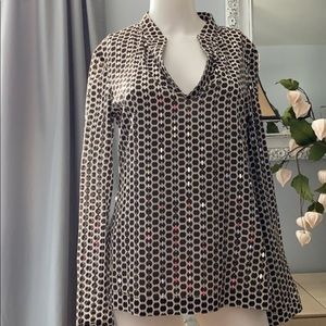 TORY BURCH Shirt Embellished Long Sleeved Size 6